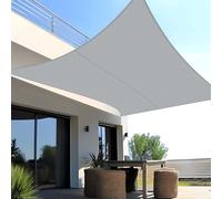 SUNNY GUARD Voile d'ombrage Rectangulaire 3x3m Imperméable Toile Ombrage UV Protection pour Patio Jardin, Terrasse, Extérieur, Balcon,Gris Clair