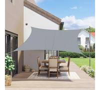 SUNNY GUARD Voile d'ombrage Rectangulaire 3x4m Imperméable Toile Ombrage UV Protection pour Patio Jardin, Terrasse,Extérieur, Balcon,Gris Clair