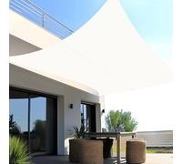 SUNNY GUARD Voile d'ombrage Rectangulaire 4x6m Imperméable Toile Ombrage UV Protection pour Patio Jardin, Terrasse, Extérieur, Balcon,Crème