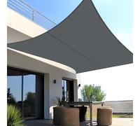 SUNNY GUARD Voile d'ombrage Rectangulaire 5x6m Imperméable Toile Ombrage UV Protection pour patio Jardin, Terrasse, Extérieur, Balcon,Gris Anthracite