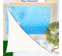 SUNNY GUARD Voile d'ombrage Triangulaire 2.5x2.5x3.5m Imperméable Toile Ombrage UV Protection pour Patio Jardin, Terrasse, Extérieur, Balcon,Crème