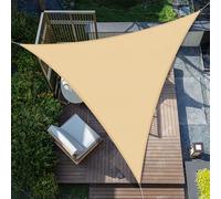 SUNNY GUARD Voile d'ombrage Triangulaire 2x2x2m Imperméable Toile Ombrage UV Protection pour Patio Jardin, Terrasse, Extérieur, Balcon,Sable