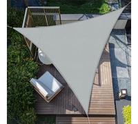 SUNNY GUARD Voile d'ombrage Triangulaire 3.6x3.6x3.6m Imperméable Toile Ombrage UV Protection pour Patio Jardin, Terrasse, Extérieur, Balcon,Gris Clair