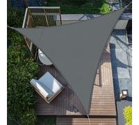 SUNNY GUARD Voile d'ombrage Triangulaire 3.6x3.6x3.6m Imperméable Toile Ombrage UV Protection pour Patio Jardin, Terrasse, Extérieur, Balcon,Gris Anthracite