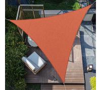 SUNNY GUARD Voile d'ombrage Triangulaire 3.6x3.6x3.6m Imperméable Toile Ombrage UV Protection pour Patio Jardin, Terrasse, Extérieur, Balcon,Rouge Orangé