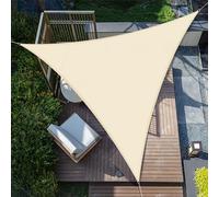 SUNNY GUARD Voile d'ombrage Triangulaire 3x3x3m Imperméable Toile Ombrage UV Protection pour Patio Jardin, Terrasse, Extérieur, Balcon,Kaki Clair