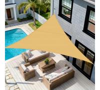 SUNNY GUARD Voile d'ombrage Triangulaire 3x3x4.25m Imperméable Toile Ombrage UV Protection pour Patio Jardin, Terrasse,Extérieur, Balcon,Sable