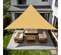 SUNNY GUARD Voile d'ombrage Triangulaire 4x4x4m Imperméable Toile Ombrage UV Protection pour Patio Jardin, Terrasse,Extérieur, Balcon,Sable