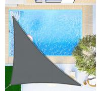 SUNNY GUARD Voile d'ombrage Triangulaire 4x4x5.65m Imperméable Toile Ombrage UV Protection pour Patio Jardin, Terrasse, Extérieur, Balcon,Gris Anthracite