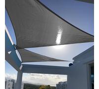 SUNNY GUARD Voile d'ombrage triangulaire gris foncé, anti-UV, pour jardin, cour, terrasse, jardin, activités et installations de plein air, accessoires de jardin (dimensions personnalisées), 4 x 5 x 5