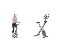 Sunny Health and Fitness Row-N-Ride™ Pro Squat Assist Trainer, Rowing Machine w/Digital Monitor + Power Zone Strength Rack Power Cage - 455 KG Weight Capacity