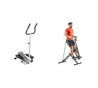 Sunny Health and Fitness Squat Assist Upright Row-N-Ride Rowing Machine+ 35.5 cm Threaded Chrome Dumbbell Bar