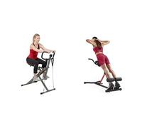 Sunny Health and Fitness Squat Assist Upright Row-N-Ride Rowing Machine+ Power Zone Squat Stand Rack Power Cage - SF-XF9931