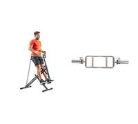Sunny Health and Fitness Squat Assist Upright Row-N-Ride Rowing Machine+ Twister Stepper Machine, Height Adjustable Stepper, Stairs Step Exercise