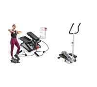 Sunny Health and Fitness Total Body Smart 2-in-1 Stepper Machine, Total Body Workout, Adjustable + Magnetic Underdesk/Standing Portable Ellittical Machine