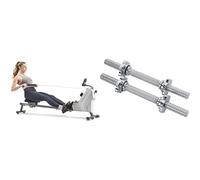 Sunny Health and Fitness Total Body Smart 2-in-1 Stepper Machine, Total Body Workout + Power Zone Strength Rack Power Cage - 455 KG Weight Capacity