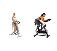 Sunny Health and Fitness Total Body Smart 2-in-1 Stepper Machine, Total Body Workout + Squat Assist Upright Row-N-Ride Rowing Machine, Horse Riding Machine Full Body Exercise