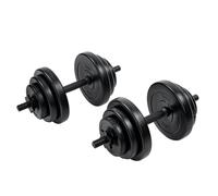 SUNNY HEALTH & FITNESS 18 KG, Vinyl Dumbbell Set Haltères. Mixte, Noir, Taille Unique