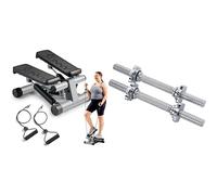 Sunny Health & Fitness Advanced Mini Home Steppers, Total Body Workout Stair Machine + Legacy Stepping Elliptical Machine, Total Body Cross Trainer with Ultra- Quiet Magnetic