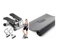 Sunny Health & Fitness Advanced Mini Home Steppers, Total Body Workout Stair Machine + Power Zone Squat Stand Rack Power Cage - SF-XF9931