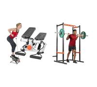 Sunny Health & Fitness Advanced Mini Home Steppers, Total Body Workout Stair Machine + Versatile Resistance Band (Single Or Combination Set) for Strength Training