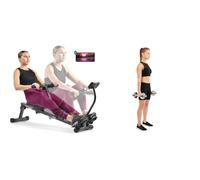 Sunny Health & Fitness Advanced Twist Stepper Machine with Resistance Bands, Portable Mini + Locking Collar Clamps with Quick Release for Olympic Barbells for Pro Training