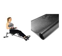 Sunny Health & Fitness Advanced Twist Stepper Machine with Resistance Bands, Portable Mini + Power Zone Squat Stand Rack Power Cage - SF-XF9931