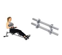 Sunny Health & Fitness Advanced Twist Stepper Machine with Resistance Bands, Portable Mini + Row-N-Ride Squat Assist Trainer for Glutes & Full Body Cardio Workout, Adjustable Resistance