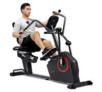 Sunny Health & Fitness Elite Vélo Elliptique Et Entraîneur Semi-Allongé Avec Poignées Pour L’entraînement Des Bras Et Des Jambes, Siège Facilement Réglable, Dossier En Mesh Avec SunnyFit APP Gratuite