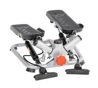 Sunny Health & Fitness : Machine Stepper avancée avec torsion et bandes de résistance, Mini Stepper portable, Équipement d'exercice aérobique intérieur pour entraînement complet du corps-SF-S0979,Gris