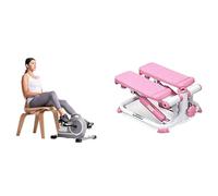 Sunny Health & Fitness Magnetic Rowing Machine, Folding w/ LCD Monitor and Extra Long Slide Rail + 35.5 cm Threaded Chrome Dumbbell Bar