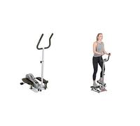 Sunny Health & Fitness Magnetic Underdesk/Standing Portable Ellittical Machine + Twister Stepper Machine, Adjustable Stepper, Stairs Step Exercise W/Handlebars & LCD Monitor