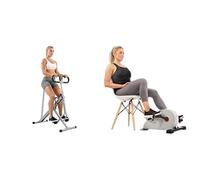 Sunny Health & Fitness Mini Stepper Machine, Stair Stepper Exercise Equipment + 86 cm Olympic Triceps Bar with Ring Collars, Olympic Weight for Weightlifting, Pedal Hook
