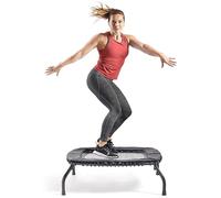 Sunny Health & Fitness - Mini trampoline de fitness sans ressort - Qualité supérieure réglable de style élastique pour intérieur/extérieur pour des entraînements plus silencieux et plus sûrs (91,4 cm)