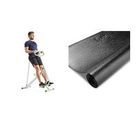 Sunny Health & Fitness Smart Compact Adjustable Rowing Machine, 12 Levels Resistance + Exercise Stepping Machine, Portable Mini Stair Stepper for Home, Desk Or Office Workouts