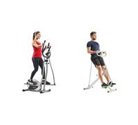 Sunny Health & Fitness Smart Compact Adjustable Rowing Machine, 12 Levels Resistance + Smart Folding X-Bike, Portable Compact Exercise Bike, Indoor, 14-Level Magnetic Resistance