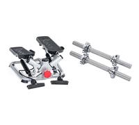 Sunny Health & Fitness Smart Upright Row-N-Ride Exerciser in Pink + 35.5 cm Threaded Chrome Dumbbell Bar