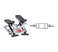 Sunny Health & Fitness Smart Upright Row-N-Ride Exerciser in Pink + Exercise Vinyl 18 KG Dumbbell Set Hand Weights for Strength Training, Weight Loss