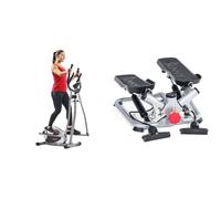 Sunny Health & Fitness Smart Upright Row-N-Ride Exerciser in Pink + Magnetic Underdesk/Standing Portable Ellittical Machine