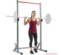 Sunny Health & Fitness Squat Stand Power Rack for Weightlifting - Multifunction Bench Press Squat Rack with Adjustable Pull Up Bar for Home Gym - SF-XF922059