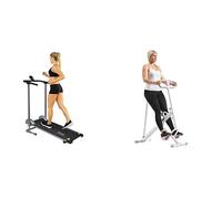 Sunny Health & Fitness Upright Row-N-Ride, Versatile Full-Body Workout Squat Assist Trainer + 86 cm Olympic Triceps Bar with Ring Collars, Olympic Weight for Weightlifting, Pedal Hook
