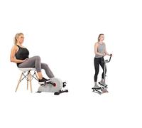 Sunny Health & Fitness Upright Row-N-Ride, Versatile Full-Body Workout Squat Assist Trainer + Adjustable 15 KG Dumbbell Set w/ Carry Case, Space Saver, Secure Quick-Lock
