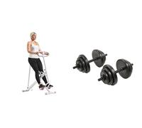 Sunny Health & Fitness Upright Row-N-Ride, Versatile Full-Body Workout Squat Assist Trainer + Power Zone Strength Rack Power Cage - 455 KG Weight Capacity