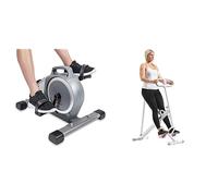 Sunny Health & Fitness Upright Row-N-Ride, Versatile Full-Body Workout Squat Assist Trainer + Twister Stepper Machine, Height Adjustable Stepper, Stairs Step Exercise