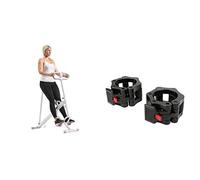 Sunny Health & Fitness Upright Row-N-Ride, Versatile Full-Body Workout Squat Assist Trainer + Unisex's Station-SF-BH620062 Hyperextension Roman Chair with Dip Station, Black, One Size