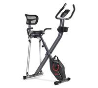 Sunny Health & Fitness X-Bike Pro d'exercice stationnaire magnétique pliable, capacité de poids de 135 kg, faible impact, résistance à 14 niveaux - SF-B223012