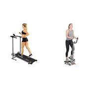 Sunny Health & Health Twister Stepper Machine, Height Adjustable Stepper, Stairs Step Exercise + Foldable Manual Treadmill, Compact Cardio Fitness, Durable Non-Electric Incline Exercise
