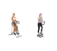 Sunny Health & Health Twister Stepper Machine, Height Adjustable Stepper, Stairs Step Exercise + Squat Assist Upright Row-N-Ride Rowing Machine, Horse Riding Machine Full Body Exercise