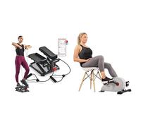 Sunny Health & Health Twister Stepper Machine, Height Adjustable Stepper, Stairs Step Exercise + Versatile Resistance Band (Single Or Combination Set) for Strength Training