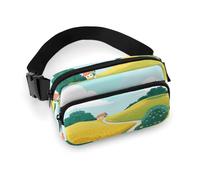 Sunny House Field Sac banane pour homme et femme avec sangle réglable pour l'extérieur, champ de maison ensoleillée, 20 x 13 cm, Sunny House Field, 7.9 X 5.1 in